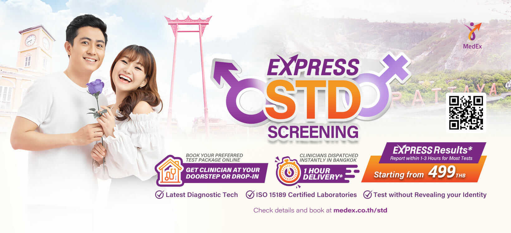 STD Test Bangkok | STI Test at Home or Lab | 6Hr Results for STI PCR | Express STI-14, HIV RNA and HPV PCR Across Thailand with On-Demand Doctors | Thailand’s No.1 Sexual Health Testing Service | STD Test in Bangkok, Phuket, Chiang Mai, Pattaya, Koh Samui, Pattaya and More